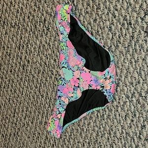 Victoria Secret bright colorful flower swim bottoms